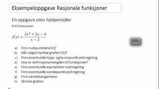 R1 Drøfting av rasjonale funksjoner [upl. by Keyes]