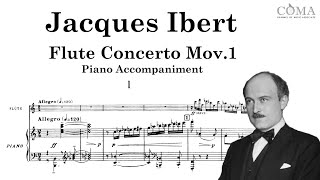 J Ibert Flute Concerto Mov1 Piano Accompaniment [upl. by Krilov]