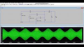 Amplitude Modulation and Demodulation Envelope Detector Diagonal Clipping LT Spice Simulation [upl. by Norrehc450]