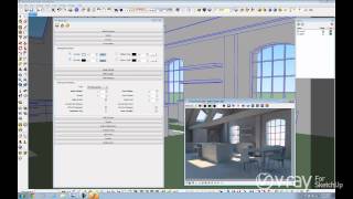 VRay for SketchUp  Daylight Set Up interior scene  tutorial [upl. by Ajnotal]