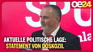 Aktuelle politische Lage Statement von Doskozil [upl. by Baptista]