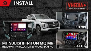 Mitsubishi Triton MQ MR Head Unit Installation 20162023 Dial AC [upl. by Margaret]