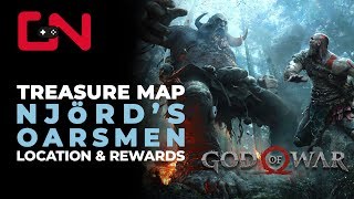 God of War Njords Oarsmen Treasure Map Location amp Solution [upl. by Nyre742]