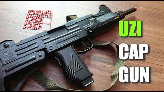 스페인제 풀메탈 12연발 UZI 화약총 쏴보기 GONHER UZI Type Metal Cap Gun [upl. by Winsor]