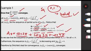 Dirichlets Test for the convergence  Arbitarary Series [upl. by Lissy371]