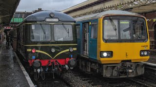 East Lancs Railway DMU Gala FT Class 104 amp 105  144009 25279 40012  181123 [upl. by Ikkela]