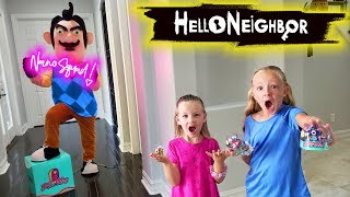 Hello Neighbor in Real Life Tiny House Toy Scavenger Hunt New Nanables Found [upl. by Thorlie]