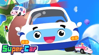 Fair Police Car  Car Cartoon  Kids Cartoons amp Nursery Rhymes  Super Car Cars World [upl. by Perceval701]