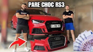 MONTAGE DU PARE CHOC AVANT RS3 SUR LA AUDI A3  2 [upl. by Forland710]