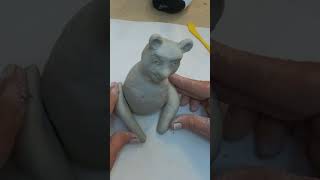 Making a Panda Bear from clay shorts clayvideos [upl. by Bashee]