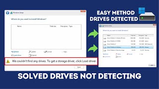 We couldnt find any drives To get a storage driver click load driver Windows 1110 Solved Issue [upl. by Laeira190]