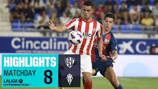 Resumen de SD Huesca vs Real Sporting 01 [upl. by Ameluz475]