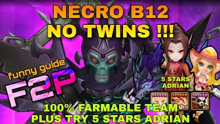 NECRO B12  NB12 FARMABLE SAFE TEAM NO TWINS SUMMONERS WAR  SW [upl. by Naols533]