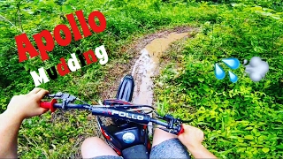 Apollo 125cc dirt bike  MUDDING ripping the trails [upl. by Gilbert]