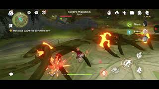 How to beat Dendro Hypostasis genshinimpact genshin [upl. by Suoirad157]