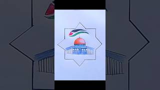 Mosjid Al Aqsa drawing step by step Al Aqsa mosque art How to draw mosque drawing mosqueshort [upl. by Einor389]