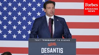 BREAKING NEWS DeSantis Delivers Remarks After Winning Second Place In Iowa Caucus To Trump [upl. by Aneehsor]