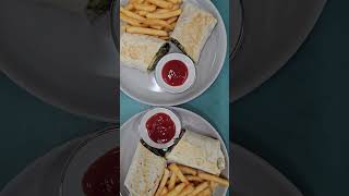 Falafel wrap with chips shortfeed victoria cornercafestawell stawell australia tastyfood [upl. by Nauqe]