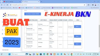 Cara Membuat PAK Tahun 2023 di Aplikasi EKinerja BKN  Alip TV [upl. by Otirecul490]