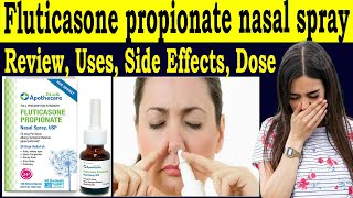 Fluticasone propionate nasal spray usp 50 mcg  Uses Side Effects Dose Uses in pregnancy [upl. by Nnanaej246]