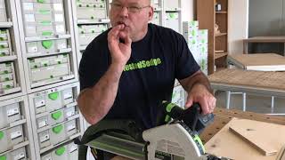 Festool Tip Why Use the Outside Splinter Guard on a Track Saw [upl. by Renelle]