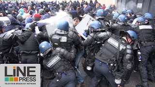 Incidents lors dune évacuation de force dune prison  FleuryMérogis 91  France 24 janvier 2018 [upl. by Raimund]