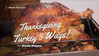 How to Cook a Whole Turkey 3 Delicious Ways – Roasted Slow Cooker amp Smoked  Thanksgiving Turkey [upl. by Fonville]