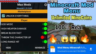 Minecraft Mod Menu Download v1192002  Minecraft Hack Mod Download  Unlimited MineCoins [upl. by Corine743]