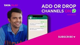 Tata Play  How to add or remove  Easily add or drop channels with a WhatsApp message [upl. by Crofoot63]