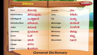 Learn kannada Through English  Lesson 6 spoken kannada  General Dictionary Vocabulary [upl. by Annaeerb817]