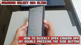 How to quickly open Camera app by double pressing the side button on Samsung Galaxy S24 Ultra [upl. by Irrot]