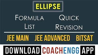 ELLIPSE  QUICK REVISION  JEE Main  JEE Advanced  BITSAT – By Nitesh Choudhary [upl. by Stanislas991]