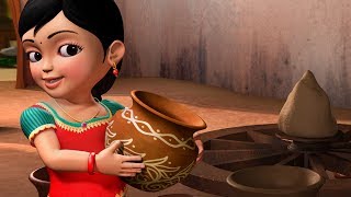 मटका यह मिट्टीका  Hindi Rhymes for Children  Infobells [upl. by Hillinck]