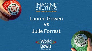 World Indoor Bowls Championship 2024 Lauren Gowen vs Julie Forrest  Day 10 Match 4 [upl. by Pedro]