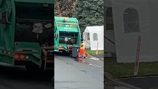 Collecting household garbage automobile garbagetruck canada quebec [upl. by Magena105]