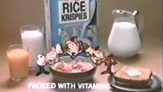 80s Ads Kelloggs Rice Krispies with HeMan Puffy Stickers Promo [upl. by Harac]