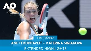 Anett Kontaveit v Katerina Siniakova Extended Highlights 1R  Australian Open 2022 [upl. by Obala]