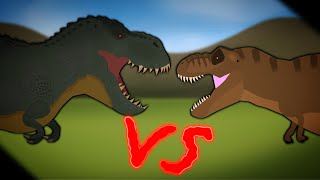 V rex vs JP T rex Battle Animation Stick Nodes [upl. by Edme597]