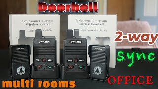 WOW Ownznn 2way doorbell intercom 2023 [upl. by Htbazile193]