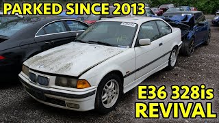 FORGOTTEN E36 Salvage Auction Rescue 98 BMW 328is 5Speed Parked For YEARS is SAVED From Crusher [upl. by Hagan]