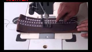 Two needle extra heavy duty ornamental stitching lockstitch sewing machine for decorative stitch [upl. by Ethelbert]