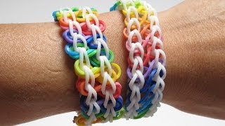 永遠的愛手鍊 InfinityTaffy Twist Bracelets 彩虹編織器中文教學 Rainbow Loom [upl. by Enelez]