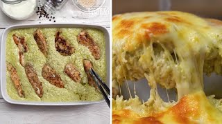 Pieczony kurczak z ryżem i zielonym pesto [upl. by Fadden]