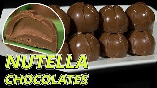 Nutella Filled Milk Chocolates Recipe Silicone mold [upl. by Callida]