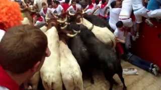 Angustia en Pamplona 7 encierro San Fermín Pamplona 13 julio 2013 Running of the Bulls in Spain [upl. by Leatrice367]