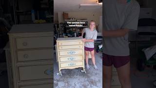 Furniture Flip ASMR  Easy Faux Wood Finish with Retique It diy [upl. by Trbor]