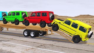 TRANSPORTING PIXAR CARS amp FRUITS WITH COLORED amp JOHN DEERE vs CLAAS vs TRACTORS  BeamNGdrive [upl. by Drareg]