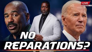 Steve Harvey Says Black Americans Arent Getting Reparations If We Dont Vote For BidenHarris [upl. by Akinahs382]