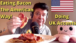 ASMR  Eating Bacon And Drinking GATORADE UK Accents And Impersonations In Binaural Sound [upl. by Enyalahs]