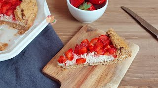 CROSTATA con Ricotta Veg e Fragole  La Cucina di Lena [upl. by Pavier]